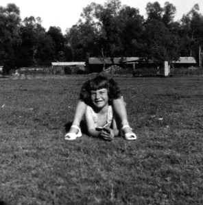 ... or perhaps they broke her limbs? Not really; Mom's head, her cousin Deanna's legs.