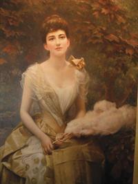 "The first woman of Fleet Street," Rachel Beer, edited both The Observer and The Sunday Times in London in the late 1800s. Perhaps the feather was to torment people who thought they were funnier than they were. Image from The Jewish Chronicle Online.