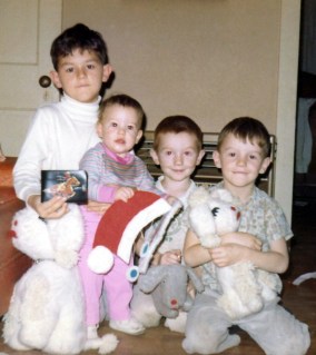 My first Christmas, and my grandma made me a santa-mobile ... I was very disappointed that it wasn't a car.