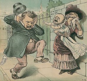 Classic Grover Cleveland political cartoon by New York illustrator Frank Beard from The Judge magazine. 