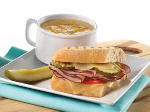 You know you're pitiful when you can't even get down a half-sandwich and half order of soup. And the turkey melt and potato soup at McAllister's is really good! Image from McAllister's Deli.
