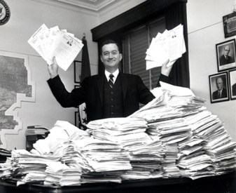 Former U.S. Rep. John Paul Hammerschmidt of Arkansas is from the era when serving constituents, not oneself, was the rule.  Image from Special Collections, University of Arkansas Libraries, Fayetteville.