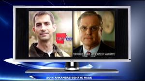 Both Cotton and Pryor have stretched the truth or outright lied in their campaign ads. Image from KATV, Channel 7, Little Rock.