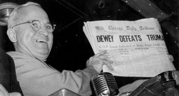 In 1948, this was news (big news). Now it's history. Photo by AP.
