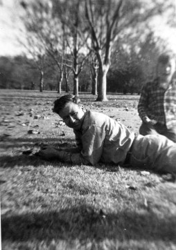 Grandpa on a family outing. That's my uncle C.L. behind him.