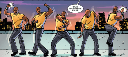 What madness is this? It's Luke Cage bustin' a move, son.