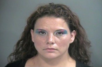 Shoplifting suspect Brandy Allen is shown in this Sept. 1 mug shot in Fayetteville. Fayetteville police said they arrested and charged the woman with shoplifting and disorderly conduct after she allegedly stole $144 worth of eye shadow from an Ulta Beauty store. Photo by AP/Washington County sheriff's office.