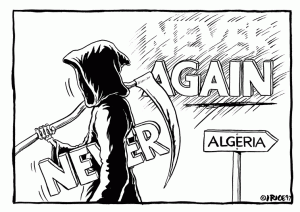 Editorial cartoon by Ingrid Rice.