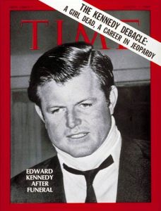 The seizure suffered at the inaugural luncheon was far from Kennedy's first brush with death. In 1969, Time devoted much of this issue to Chappaquiddick.