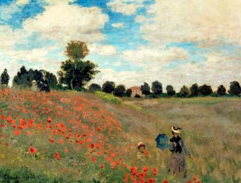 Poppy field near Argenteuil, by Claude Monet.