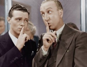 We mustn't tell anyone we made this crap up! Photo Credit: Everett Collection/Shutterstock.