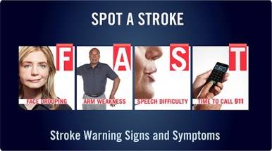 Be aware of your stroke risk. Image from Stroke Association.