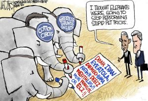 Editorial cartoon by Jeff Darcy, Northeast Ohio Media Group.