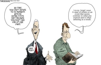 Editorial cartoon by Drew Sheneman, Newark Star-Ledger.