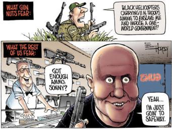 Pretty much sums it up. Cartoon by David Horsey, Seattle Post-Intelligencer.