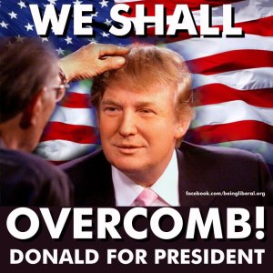 He is awfully proud of that hair for some reason ... Image found on Delaware Liberal.