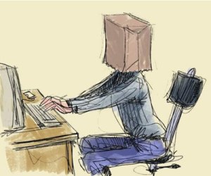 Look how brave I am! No, you can't know who I am; someone might be mean to me. Image found on Terrierman's Daily Dose.