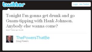 It's the latest thing for disaffected congressmen! Image found on Frugal Cafe.