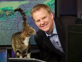 Hey, Tom, enough with the mugging ... get back to work! Image found on TVNewsCheck.