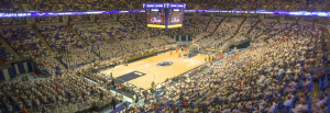 What a venue with a capacity of 15,000 people looks like (this is the Bryce Jordan Center at Penn State, which seats just over 15,000). Gosh, it looks quite a bit different ... Image found on PolitiFact.