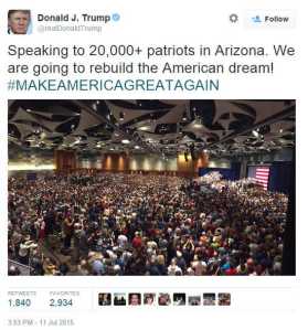 And on Twitter, the crowd suddenly grew to 20,000+. Perhaps someone should talk to these people about birth control ... Image found on DailyKos.