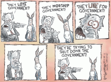 Tired talking point? Nah! Editorial cartoon by Nick Anderson, Houston Chronicle.