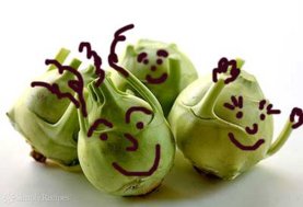 Sorry, kohlrabi, I don't eat anything with a cartoon face. Image found on SimplyRecipes.