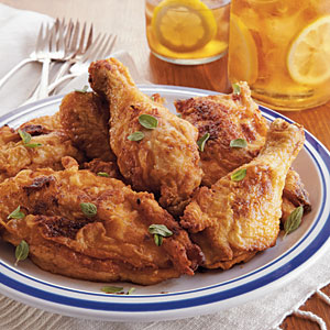 My IBS won't let me eat fried food often, but ... chicken ... I love chicken ... Image found on My Recipes.