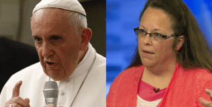 Let me think ... who do I trust more? Image by Brendan McDermid, Reuters, found on PapalVisit. 