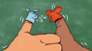 "You're a loser!" "No, you're a loser!" "Am not!" "Are too!" Image found on NPR.