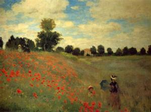 Monet and poppies? What's not to love? Wild Poppies, near Argenteuil, by Claude Monet found on WikiArt.