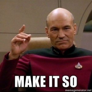 Listen to Captain Picard, and ignore those word-banishers! Image from memegenerator.