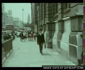 "Walk it back?" No ... "Silly-walk it back! GIF found on giphy. 