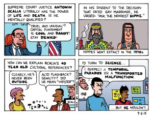 It's a theory ... Cartoon by Ted Rall.
