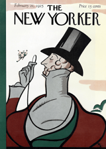 Eustace Tilley graces the very first issue of The New Yorker. Image found on Wikimedia Commons.