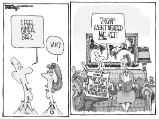 Don't worry, he'll get around to you eventually. Editorial cartoon by Bill Day, Florida Politics.