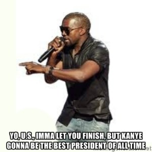 Am I the only one screaming internally at the thought of Kim Kardashian as first lady? Image made on memegenerator.