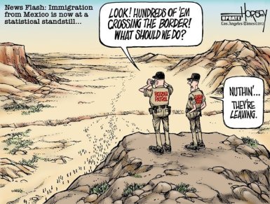 Awwwww, c'mon! The Fright Wing had a good rant goin'! Editorial cartoon by David Horsey, Tribune Media Services.