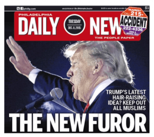 Funny, yes, but it doesn't exactly help promote civility (especially when the target is so thin-skinned). Image from the Philadelphia Daily News found on the Institute for Civility in Government.