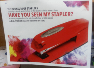 The invitation to the museum opening.