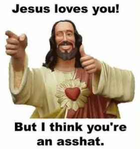 Even Buddy Christ is not a fan ... Image found on Hillbilly Musings.
