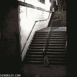 Dust yourself off and ... fall all over again ... GIF found on giphy.