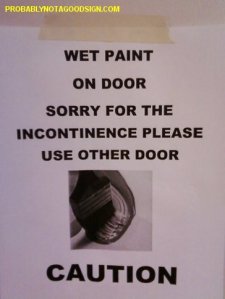 Yes, the paint is wet, but is it fresh, or ... Image found on DailyEdge.