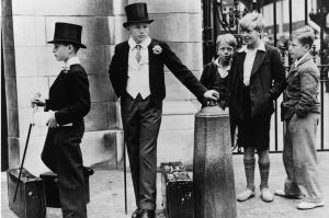 Top hat or not, grammar errors will make you look like an idiot ... but yeah, so does the top hat. Getty image found on The Spectator.