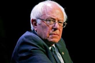 Bernie Sanders could give a master class in stink-eye ... and monster impressions. Image found on Daily Kos.