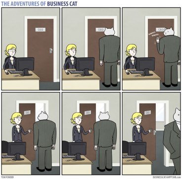 If he had opposable thumbs, he could do it himself. Image found on Bored Panda.