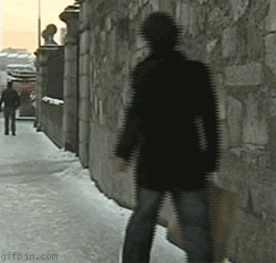Like me, it appears this guy is a master at finding the most slippery spot on the ice. GIF found on GifBin.