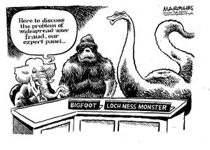 But it's still totally real ... little more than a statistical blip, but ... Editorial cartoon by Jimmy Margulies, Newsday.