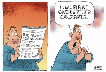 And while you're at it, can we just rewind at least a year or two? Thanks! Editorial cartoon by Jerry Holbert, Boston Herald.