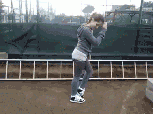 For some dance moves, a spotter is recommended ... or at least a chiropractor on speed-dial. GIF found on AskIdeas.